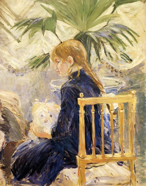 Young Girl with a Dog by Berthe Morisot